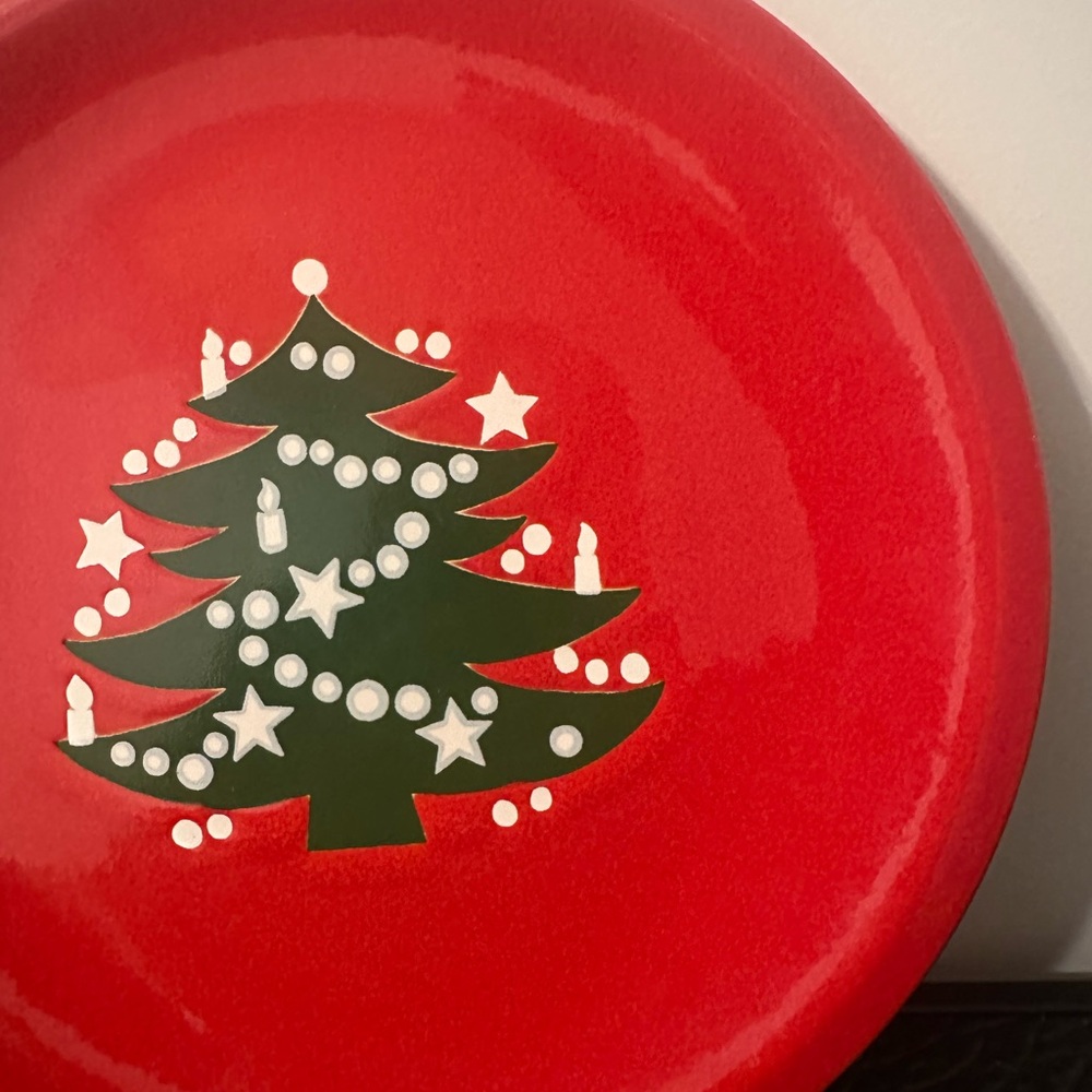 Serving Plate Waechtersbach Christmas Green
Tree Red Wester Germany 10 Inch - Picture 5 of 7